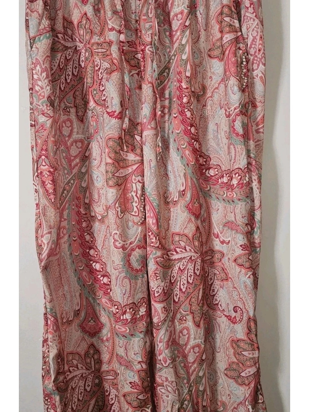 Single thread  Paisley Wide-Leg Jumpsuit in Pink